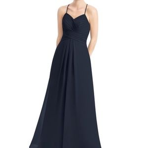 Azazie Cecilia Navy bridesmaid dress size 2